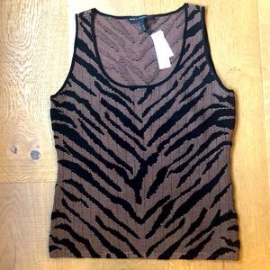 WHBM Animal Print Knit Top